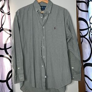 Ralph Lauren blue label, Blake, 100% two-ply, checked longsleeve shirt, medium